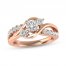 Three-Stone Diamond Engagement Ring 1 ct tw Round-cut 14K Rose Gold