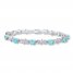 Blue Topaz Bracelet Diamond Accents Sterling Silver