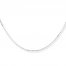 Box Chain Necklace 10K White Gold 18" Length