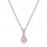 Diamond Necklace 1/6 ct tw Round-cut 10K Two-Tone Gold