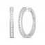 Diamond Hoop Earrings 1/2 ct tw Round-Cut 10K White Gold