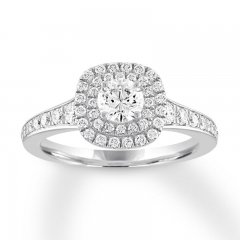 Diamond Engagement Ring 1 ct tw Round-cut 14K White Gold