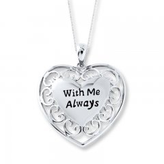 Heart Necklace With Me Always Sterling Silver