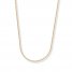 Wheat Chain Necklace 14K Yellow Gold 24" Length