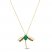 Le Vian Emerald Dragonfly Necklace 1/5 ct tw Diamonds 14K Honey Gold 18"