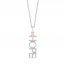 Hallmark Diamonds Hope Necklace 1/6 ct tw Sterling Silver/10K Rose Gold