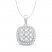 Diamond Necklace 1/2 ct tw Round-Cut 10K White Gold 18"