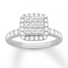 Diamond Engagement Ring 1-1/5 ct tw 14K White Gold