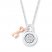 Lock & Key Necklace 1/15 cttw Diamonds Sterling Silver/10K Gold