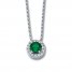 Lab-Created Emerald Sterling Silver Necklace