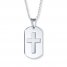 Men's Cross Necklace Stainless Steel 22" Length