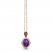 Le Vian Amethyst Necklace 1/6 ct tw Diamonds 14K Strawberry Gold 18"