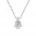 Lab-Created Diamonds by KAY Solitaire Necklace 1/2 ct tw Pear-Shaped 14K White Gold 19"