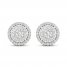 Diamond Stud Earrings 1/2 ct tw Round-Cut 10K White Gold