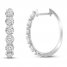 Diamond Hoop Earrings 1 ct tw 10K White Gold