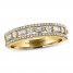 Adrianna Papell Diamond Anniversary Ring 1/2 ct tw Baguette/Round 14K Yellow Gold