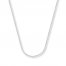 Square Wheat Chain 14K White Gold Necklace 16" Length