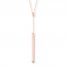 Bar Necklace 14K Rose Gold 16"-18" Adjustable