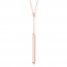 Bar Necklace 14K Rose Gold 16"-18" Adjustable