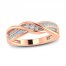 Diamond Anniversary Ring 1/6 ct tw Round-cut 10K Rose Gold