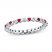 Stackable Ring Lab-Created Ruby&Diamond Sterling Silver