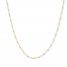 Beaded Cable Chain Necklace 14K Yellow Gold 16" Length