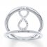 Infinity Ring 1/10 ct tw Diamonds Sterling Silver