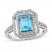 Swiss Blue Topaz & White Lab-Created Sapphire Ring Sterling Silver