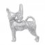 Chihuahua Charm Sterling Silver