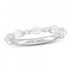 Neil Lane Premiere Diamond Anniversary Ring 1 ct tw Oval/Round 14K White Gold