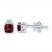 Garnet Earrings Sterling Silver