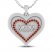 Garnet MOM Heart Necklace Sterling Silver 18"