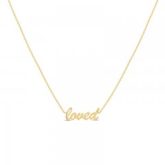 "Loved" Choker Necklace 14K Yellow Gold