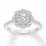 Diamond Engagement Ring 5/8 ct tw Round-cut 14K White Gold