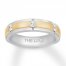 Leo Diamond Men's Wedding Band 1/3 ct tw Square 14K Gold