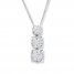 Diamond Necklace 3/8 ct tw Round-cut 14K White Gold