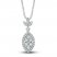 Diamond Necklace 1/2 ct tw Round-cut 10K White Gold 18"