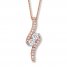 Ever Us Two-Stone Necklace 1/2 ct tw Diamonds 14K Rose Gold