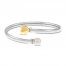 Cultured Pearl & Diamond Heart Cuff Sterling Silver/10K Yellow Gold