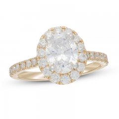 Neil Lane Diamond Engagement Ring 2-1/8 ct tw Oval/Round 14K Yellow Gold