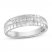 Men's Diamond Wedding Band 1/10 ct tw 10K White Gold