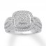 Diamond Engagement Ring 1/2 ct tw Round-cut 10K White Gold