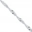 Twist Anklet Sterling Silver 9" Length