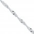 Twist Anklet Sterling Silver 9" Length