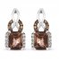 Le Vian Chocolate Quartz Earrings 1/3 ct tw Diamonds 14K Vanilla Gold