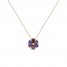 Le Vian Garnet, Tanzanite & Amethyst Necklace 1/8 ct tw Diamonds 14K Strawberry Gold 18"