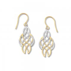 Chandelier Earrings 14K Two-Tone Gold