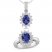 Tanzanite & White Lab-Created Sapphire Boxed Set Sterling Silver