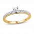 Diamond Promise Ring 1/6 ct tw Round-cut 10K Yellow Gold