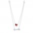 Heart & Arrow Necklace Lab-Created Gemstones Sterling Silver